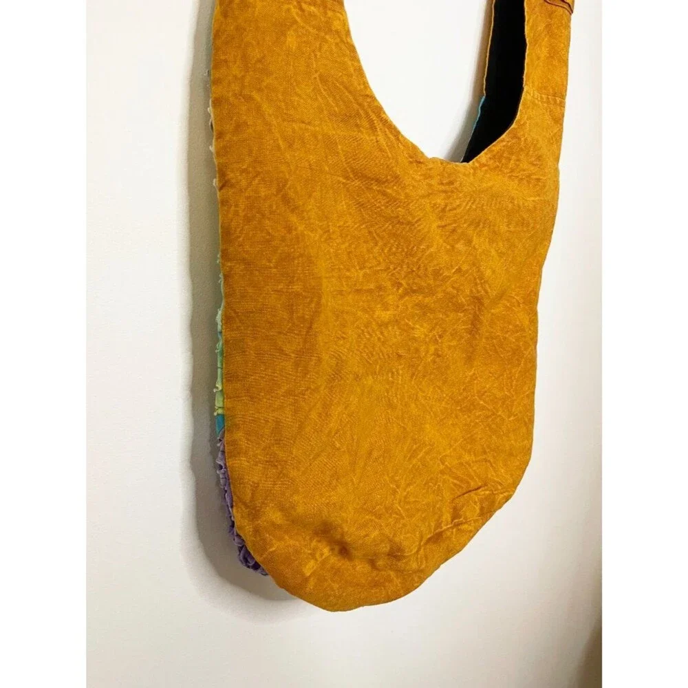 Handmade Nepal Patchwork Crossbody Hobo Bag Boho Festival Earthy Whimsigoth